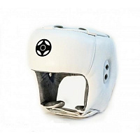 Шлем для единоборств БОЕЦ-1, Ш2ИВ, искожа киокусинкай  (0,2кг, 25*30*30, S, белый)