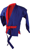 Куртка для самбо двухстороняя Atemi AX55 пл.520г/м2 (1,1кг, 25*7*35, 44/160, красно-синий)