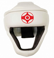 Шлем для контакт. единоборств БАМПЕР, Ш45ИВ, искожа  киокусинкай (0,3кг, 25*30*30, S, белый)