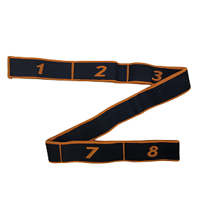 Эспандер лента эластичная замкн. c захватами (95см*4см) черно-оранжевая 