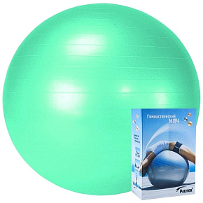 Мяч гимн. "PALMON", арт.r324075, диам.75см, эласт.ПВХ, без насоса, зелёный 