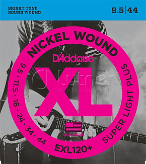 Струны для электрогитары EXL120+ NICKEL WOUND Super Light  Plus 9,5-44  
