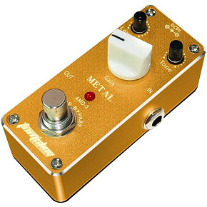 Педаль эффекта Metal Distortion, AMD-3, размер mini, питание от БП 9в DNT-72423  