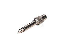 Переходник (разъём переходной) 1/4"(6,35мм) СС301, моно, штекер-RCA. гнездо