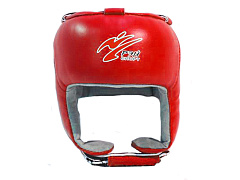 Шлем бокс. классический БОЕЦ-1, Ш2КВ, кожа/иск.замша  (0,25кг, 25*30*30, S, красный)