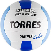 Мяч вол." TORRES Вeach Sand Blue" V32095B р.5 синт.кожа (ТПУ), маш.сш. бут.кам, бел-голуб.