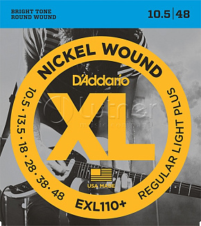 Струны для электрогитары EXL110+ NICKEL WOUND Regular Light Plus 10,5-48  купить в Батайсе, выгодная цена на струны для электрогитары exl110+ nickel wound regular light plus 10,5-48  в интернет-магазине "Медведь"