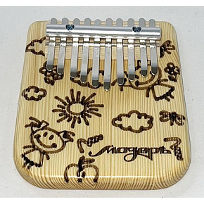 Калимба KMKm-1-NEW Ducat 10 язычков, массив сосны, трапеция/овал 