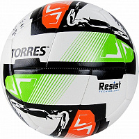 Мяч футб." TORRES Resist" V321055 р.5, 24пан. ПУ,  гибрид сшив, бело-мультиколор