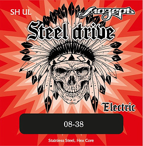 Комплект струн для электрогитары SH-UL Steel Drive, сталь 8-38 купить в Батайсе, выгодная цена на комплект струн для электрогитары sh-ul steel drive, сталь 8-38 в интернет-магазине "Медведь"