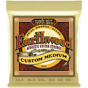 Струны для акуст.гитары 2005 Earthwood 80/20 Bronze Custom Medium (12.5-56) DNT-27165 