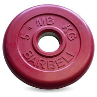 Диск обрезиненный d-51мм красный (25кг, 35*35*2)