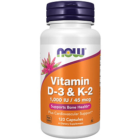 Vitamin D3+K2 1000 120 caps  купить в Батайсе - цены в интернет-магазине спортивного питания "Медведь"